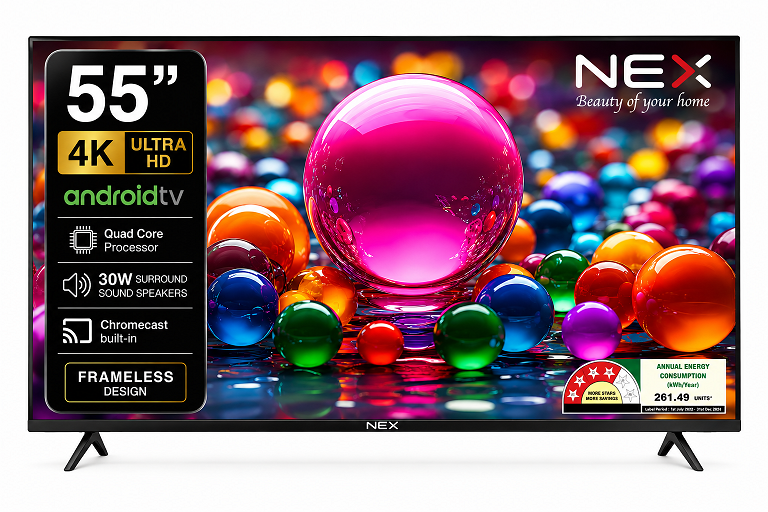 NEX15-139 cm (55 inch) 4K QLED Ultra HD Smart LED TV (WebOS) Frameless Series
