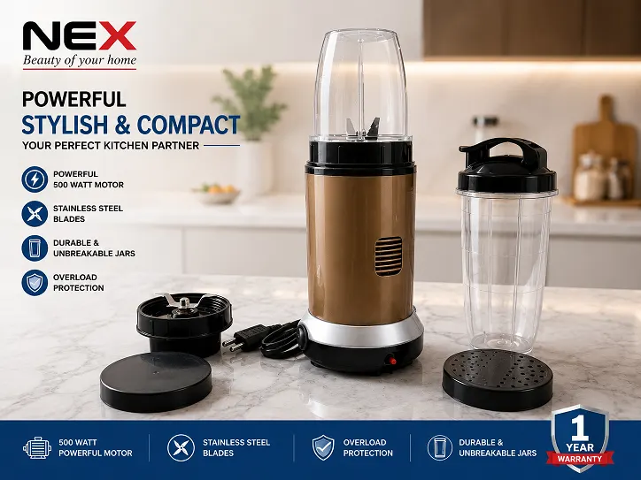 NEX-02NB 2-in-1 Juicer & Nutri-Blender 400W