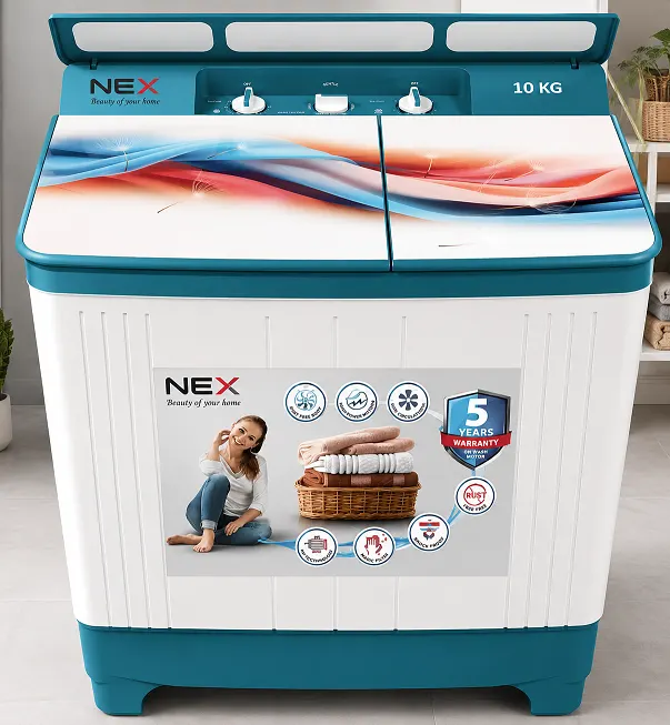 NEX04 7.5 kg Semi-Automatic Top Load Washing Machine With Magic Filter (Aqua Wash, MAROON)