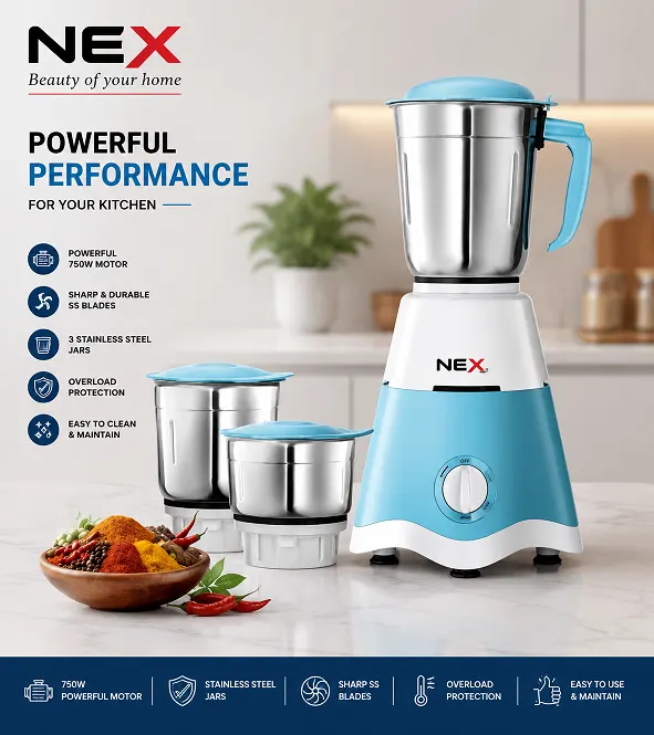 NEX-MG01 Annex Heavy Duty Mixer Grinder 550W