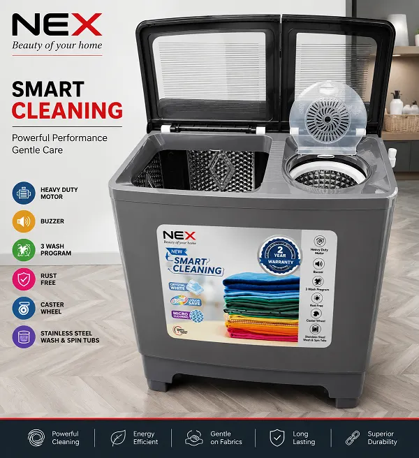 NEX04 7.5 kg Semi-Automatic Top Load Washing Machine With Magic Filter (Aqua Wash, MAROON)