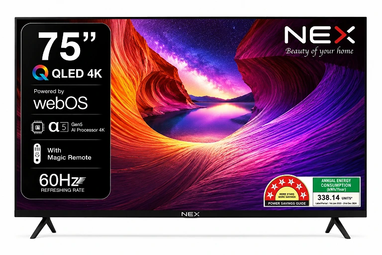 NEX11-190 cm (75 inch) Frameless Series 4K UHD WebOS